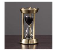 OIFAODAO, 1 3 5 10 15 30 Minute,Glass Clock,unique Creative Keepsake Gift,Living Room Office Decoration,Hourglass(Black,1 minute)