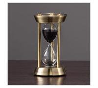 OIFAODAO, 1/3/5/10minute,Glass Clock,unique Creative Keepsake Gift,Living Room Office Decoration,Hourglass(Black,5 minutes)