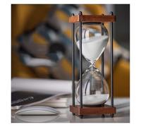 OIFAODAO, 15 30 Minutes Wooden Large Hourglass Timer, dining Room Living Closet Office Desk Bedroom Sand Clock Creative Gift,Hourglass(Wit,15 minutes)