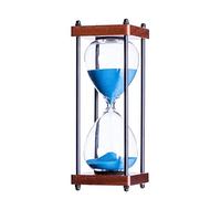 OIFAODAO, 30 Minutes Wooden Large Hourglass Timer, dining Room Living Closet Office Desk Bedroom Party Holiday Sand Clock Creative Gift,Hourglass(Blu,30 minutes)