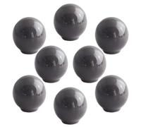 OIFAODAO, 8Pcs Cabinet Door Knob Handles for Furniture Closet Drawers Doors Pull ，Ceramic Handles(Grey,Diameter 27mm)