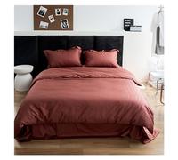 OIFAODAO, Abstract Grey Lines Stripes Duvet Cover Set Cotton Satin Jacquard Queen King Size Bedding Fitted Sheet Pillow Cases,egyptian cotton(Red,King Fitted Sheet Set)