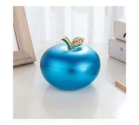 OIFAODAO, Ash Trays Aluminum Alloy Cigarette Tray, Round Fruit Shaped Ashtray Windproof Covered Decoration,4.1 * 3.5 In For Home/Office Holder,Ashtray(Blue)