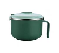 OIFAODAO, Bento Boxes Sealed Lunch Box Household 304 Stainless Steel Instant Noodle Bowl with Lid Student Insulated Fast,Lunchbox(Green)