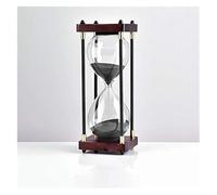 OIFAODAO, Colour Hourglass Timer30/45/60Minutes Glass Clock Sand Crafts GlassDecoration For Home Study Office Creative Gift,Hourglass(Black,30 minutes)
