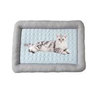 OIFAODAO Dog bed, Ice Silk Mat for Cats, Non-Slip Base Pet Bed for Small To Large Dogs in Hot Summer,Pink,XXL(Light blue,XL)