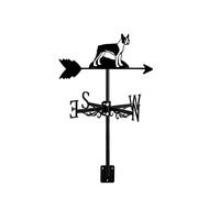 OIFAODAO, Dogs Weathervane Decorative Metal Roof Mount Wind Vane Outdoor Measuring Tool for Yard Garden Farm House, A,Weather vane(B)