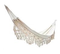 OIFAODAO, for 2 People, Boho Style Macrame Fringe Rocking Chair Indoor Outdoor Hanging Swing 250 kg Load Capacity 200 x 150 cm ,Hammock