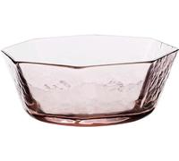 OIFAODAO Fruit Bowl, Creative Glass Cutlery Geometric Irregular Salad Bowl Mixing(Purplish Red)