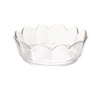OIFAODAO Fruit Bowl, Fruit Bowl Vintage Golden Edge Dry Bowls Decorative Crystal(White,17.2cm)
