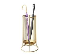 OIFAODAO, Metal Umbrella Stand with Large Capacity Bucket Stable Durable and Compact Storage Solution for Rainy Days ，Umbrella Stand(Gold 1)