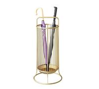 OIFAODAO, Metal Umbrella Stand with Large Capacity Bucket Stable Durable and Compact Storage Solution for Rainy Days ，Umbrella Stand(Gold2)