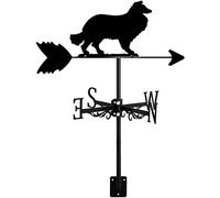 OIFAODAO, Metal Weathervane Cute Dogs Roof Mount Iron Weather Vane Retro Wind Direction Indicator Decorations for Outdoor Farm Yard Garden, A,Weather vane(E)