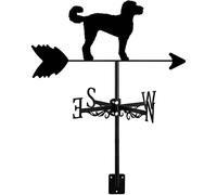 OIFAODAO, Metal Weathervane Cute Dogs Roof Mount Iron Weather Vane Retro Wind Direction Indicator Decorations for Outdoor Farm Yard Garden, A,Weather vane(D)