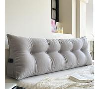 OIFAODAO Reading Pillow, Reading Backrest Back Support Long Pillow Removable Cover Side(D,23 * 19.6 * 7.8 in)