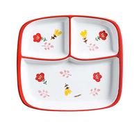 OIFAODAO Service/Dinner Plate, Divided Dinner Plates,The Diet Control Plate, for Adults, Ceramic Portion(Red)