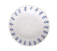 OIFAODAO Service/Dinner Plate, Divided Dinner Plates,The Diet Control Plate, Stoneware Set of 2, Japanese RetroServing Dishes, MicrowaveOven Safe(8inch)