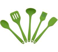 OIFAODAO, Silicone Utensils Set Kitchen Heat Resistant Cooking No Scratch Easy to Clean Kitchenware Tools for 5PCS Sets ，Cooking Spoon(Grün)