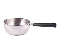 OIFAODAO, Traditional Japanese Nonstick 430 Stainless Steel Saucepan Milk Sauce Pan Deep Type Fryer Pot with Non-Slip Insulation Handle,Stainless Steel Pots(20cm/7.9in)