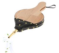 OIFAODAO, Traditional Wooden Fireplace Blower, Manual Fireside Air, Metal Nozel Hand for Wood Stove, Home, BBQ, Outdoor Camping Chimney ，Manual Bellows(02 models)