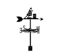 OIFAODAO, Weathervane Cowboys Team Horse Cross Western Metal Ornament Weather Vane Wind Direction Indicator Roof Mount for Farm Garden Yard Patio Decor, K,Weather vane(G)