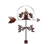 OIFAODAO, Wind Vane Surfer Wine Set Birdhouse Decorative Weather, Stainless Steel Weathervane Measuring Tool Farm Retro Scene Direction Indicator Easy Use and Ins,Weather vane