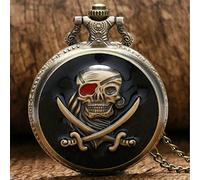 OIFMKC Pocket Watch Men's Vintage Watch The America Police to Protect and Serve Police Quartz Pocket Watch Sculpture Cool Womens Pendant Chain