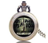 OIFMKC Pocket Watch New Arrive Steampunk Design US TV Series Bronze Retro Quartz Watches The Walking Dead Pocket Watch Gift