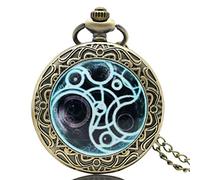 OIFMKC Pocket Watch Quartz Pocket Clock Necklace Pocket Watches Exquisite Beautiful Pendant Clock with Chain for Men Women Gifts,Doctor Who 10