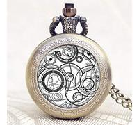 OIFMKC Pocket Watch Quartz Pocket Clock Necklace Pocket Watches Exquisite Beautiful Pendant Clock with Chain for Men Women Gifts,Doctor Who 5