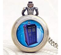 OIFMKC Pocket Watch Quartz Pocket Clock Necklace Pocket Watches Exquisite Beautiful Pendant Clock with Chain for Men Women Gifts,Doctor Who 8