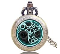 OIFMKC Pocket Watch Quartz Pocket Clock Necklace Pocket Watches Exquisite Beautiful Pendant Clock with Chain for Men Women Gifts,Doctor Who 6