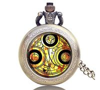 OIFMKC Pocket Watch Quartz Pocket Clock Necklace Pocket Watches Exquisite Beautiful Pendant Clock with Chain for Men Women Gifts,Doctor Who 4