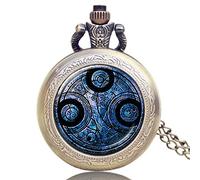 OIFMKC Pocket Watch Quartz Pocket Clock Necklace Pocket Watches Exquisite Beautiful Pendant Clock with Chain for Men Women Gifts,Doctor Who 2