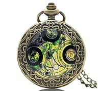 OIFMKC Pocket Watch Quartz Pocket Clock Necklace Pocket Watches Exquisite Beautiful Pendant Clock with Chain for Men Women Gifts,Doctor Who 11