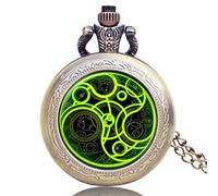 OIFMKC Pocket Watch Quartz Pocket Clock Necklace Pocket Watches Exquisite Beautiful Pendant Clock with Chain for Men Women Gifts,Doctor Who 7