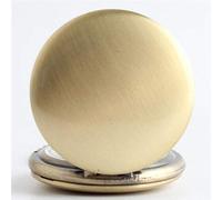 OIFMKC Pocket watch Retro Classical 4.5cm Size Gold Polish Quartz Men Pocket Watch Pendant Chain Smooth Pocket Watches Relogio De Bolso Gift,bronze
