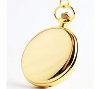 OIFMKC Pocket watch Retro Classical 4.5cm Size Gold Polish Quartz Men Pocket Watch Pendant Chain Smooth Pocket Watches Relogio De Bolso Gift,Gold