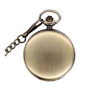 OIFMKC Pocket Watch Retro Classical 4.5cm Size Silver Polish Quartz Men Pocket Watch Pendant Chain Smooth Pocket Watches Relogio De Bolso Gift,Bronze