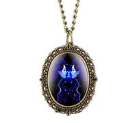 OIFMKC Pocket Watch Retro Fashion Twelve Constellations Theme Quartz Pocket Watches Pendant Lady Necklace Watch Gifts Women with Chain reloj,Gemini