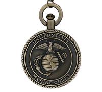 OIFMKC Pocket Watch Vintage Bronze Mens Watches United States Navy Marine Corps Pocket Watch Best Gifts for Men Boys Retro Military Man Unisex Gifts