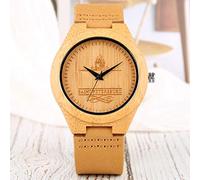 OIFMKC Wooden Watch Bamboo Watches Male Saint Petersburg Design Modern 100% Wooden Quartz Watch for Men Women Light Handmade Woody Birthday Gifts