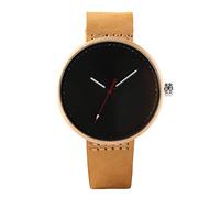 OIFMKC Wooden Watch Black/Blue/Red Colorful Dial Women Wrist Watch Maple Wood Case Lady Watches Simple Casual Leather Band 2018 New Fashion Clock,Black