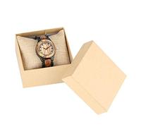OIFMKC Wooden Watch Brown & Black Wooden Watch Lady Quartz Movement High Quality Women Natural Wood Wristwatch Bracelet Clasp Top Gifts Item reloj,Model 2 with Box