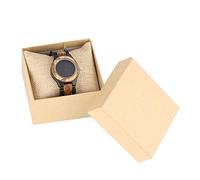 OIFMKC Wooden Watch Brown & Black Wooden Watch Lady Quartz Movement High Quality Women Natural Wood Wristwatch Bracelet Clasp Top Gifts Item reloj,Model 1 with Box