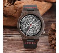 OIFMKC Wooden Watch Charming Wood Watch Quartz Watches Men Women Wristwatch Wooden/Genuine Leather Watchband Luxury Natural Clock Gifts,Model 1 Men
