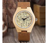 OIFMKC Wooden Watch Charming Wood Watch Quartz Watches Men Women Wristwatch Wooden/Leather Watchband Luxury Natural Clock Gifts-Model 3 Women