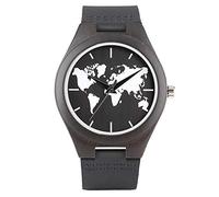 OIFMKC Wooden Watch Cool Sport Nature Analog Fashion Creative Bangle Handmade Leather Band Strap Bamboo Trendy Simple Hot Wrist Watch Gift