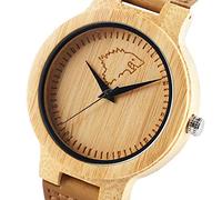 OIFMKC Wooden Watch Cool Wooden Watches for Men Awesome Game of Thrones Style House Stark Wolf Head Nature Wood Wristwatch Reloj Hombre Clock Hour