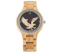 OIFMKC Wooden Watch Creative Art Wood Eagle Display Wooden Watch Men Quartz Timepiece Bamboo Men's Watches New Arrival 2019 reloj Masculino-style1